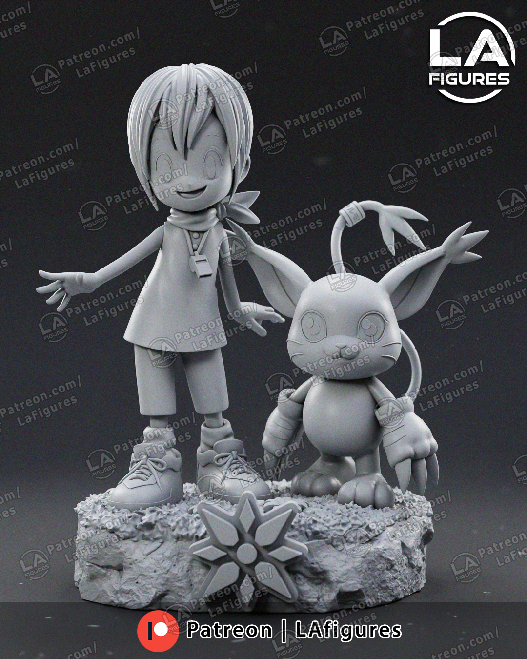 Caring Eyes & Kitty - 1/10 Scale Statue