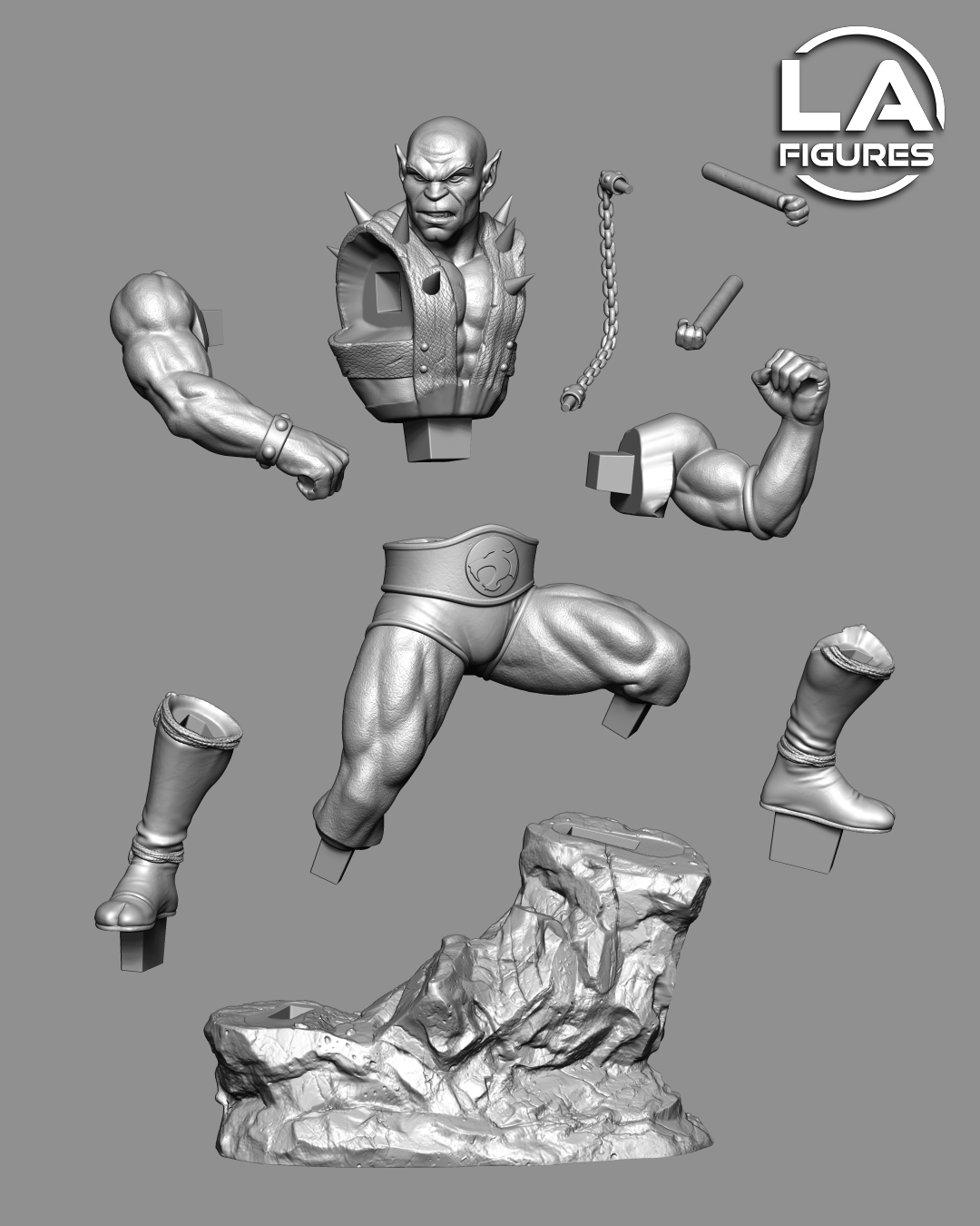 Nunchacku Wielding Panther - 1/10 Scale Statue