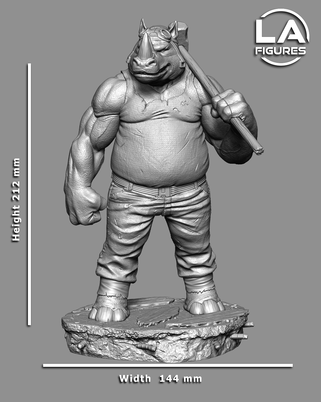 Militant Rhino w/ Sledgehammer - 1/10 Scale Statue