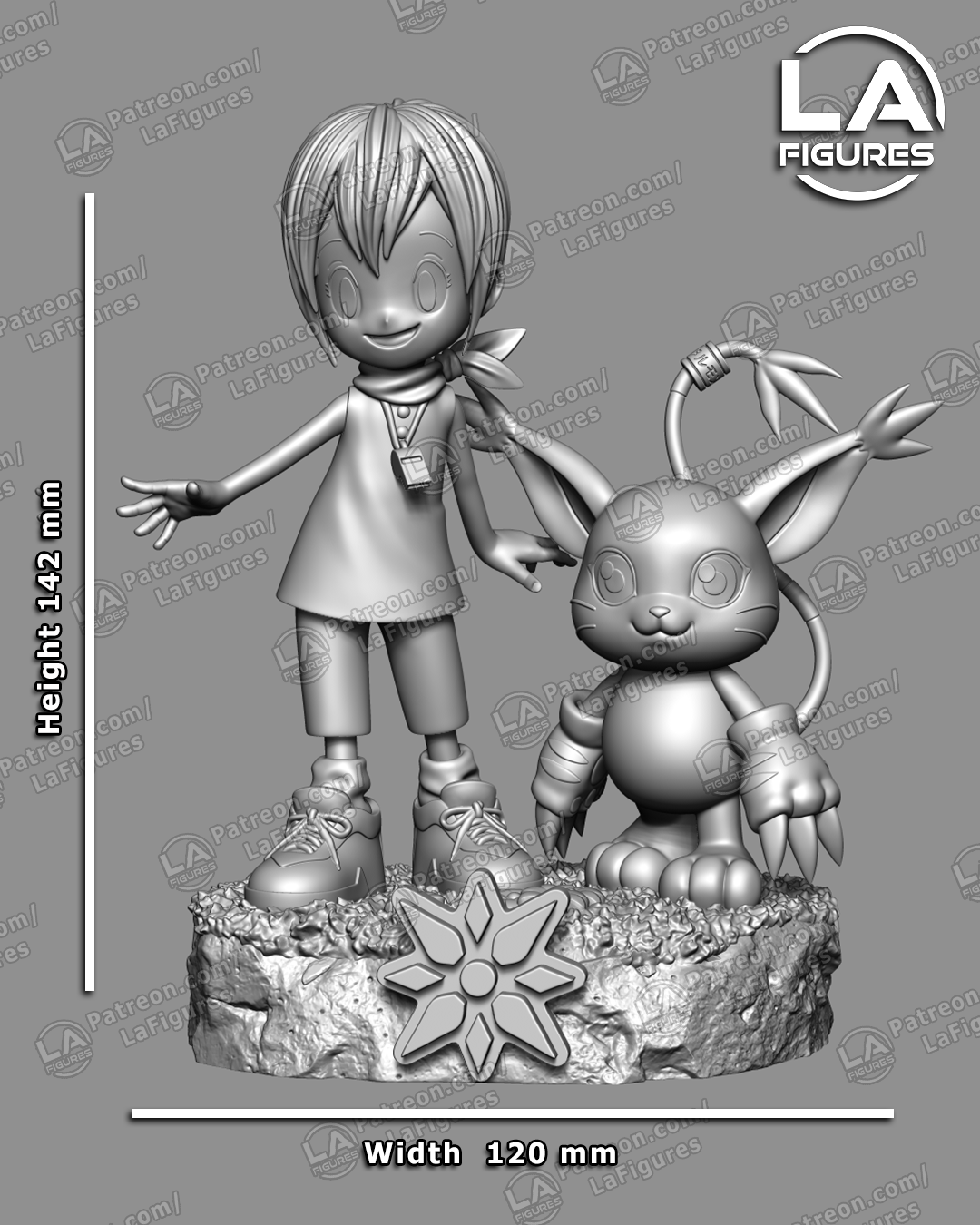 Caring Eyes & Kitty - 1/10 Scale Statue