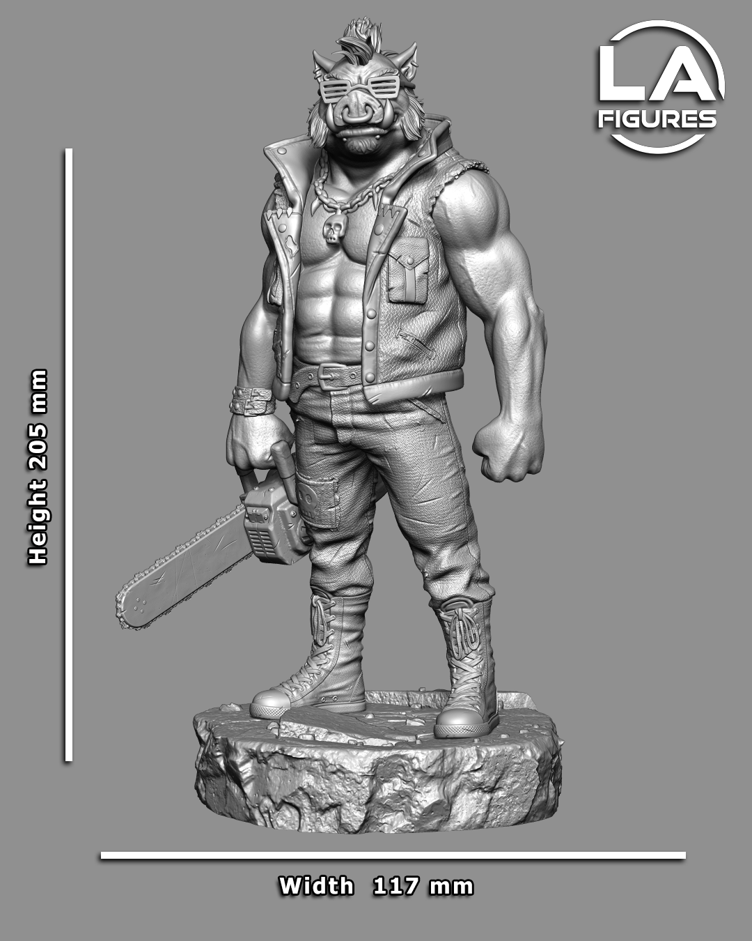Punk Rock Warthog w/ Chainsaw - 1/10 Scale Statue