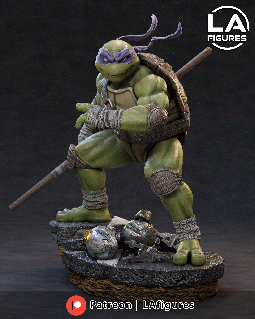 Reptilian Martial Artist D - 1/10 Scale Statue