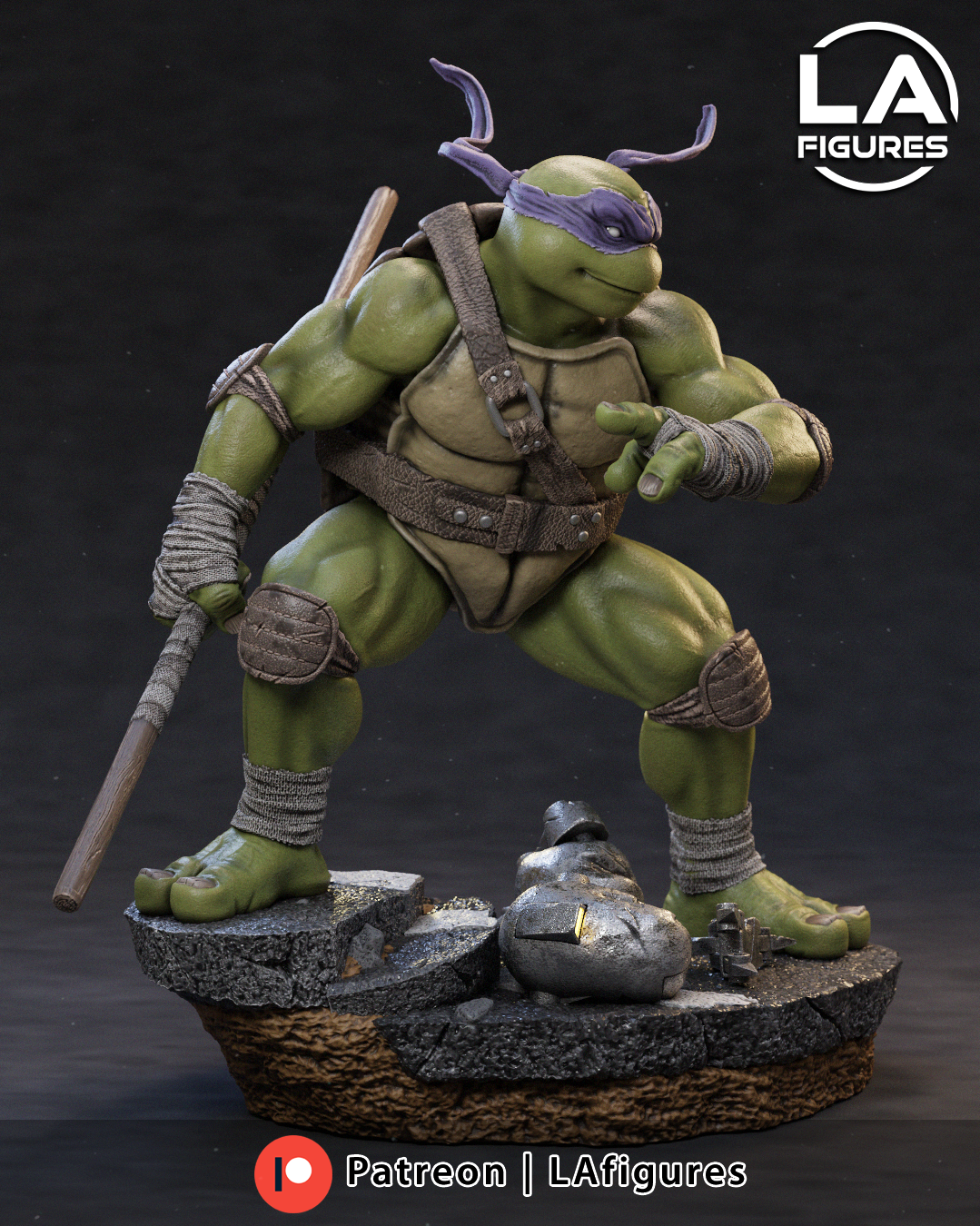 Reptilian Martial Artist D - 1/10 Scale Statue
