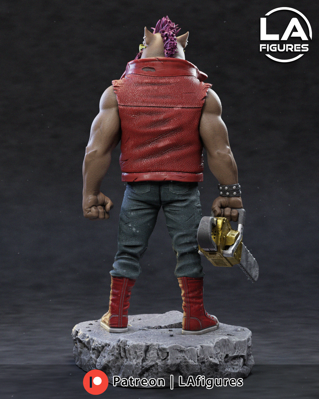 Punk Rock Warthog w/ Chainsaw - 1/10 Scale Statue