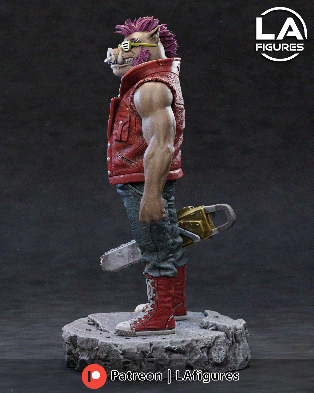 Punk Rock Warthog w/ Chainsaw - 1/10 Scale Statue