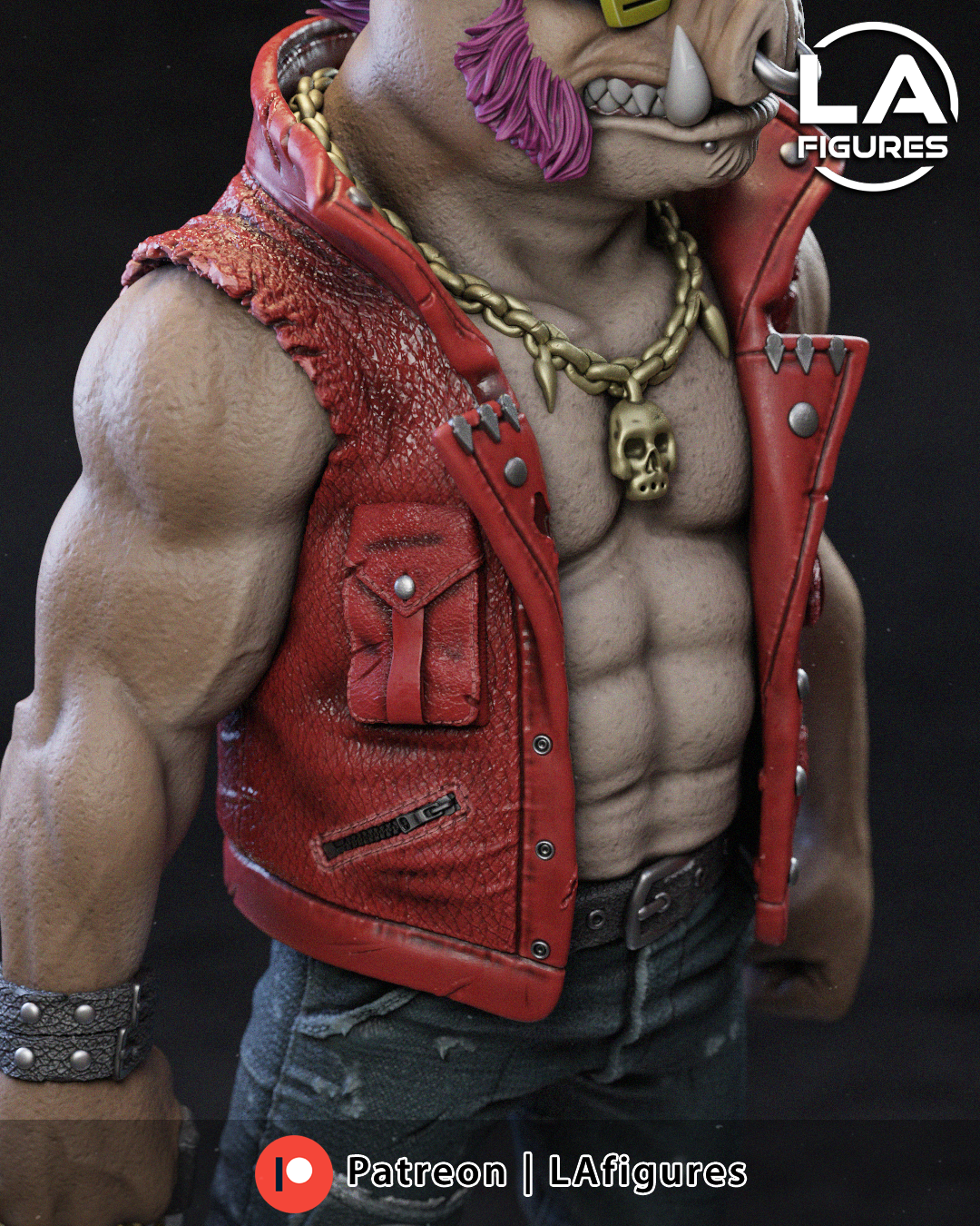 Punk Rock Warthog w/ Chainsaw - 1/10 Scale Statue
