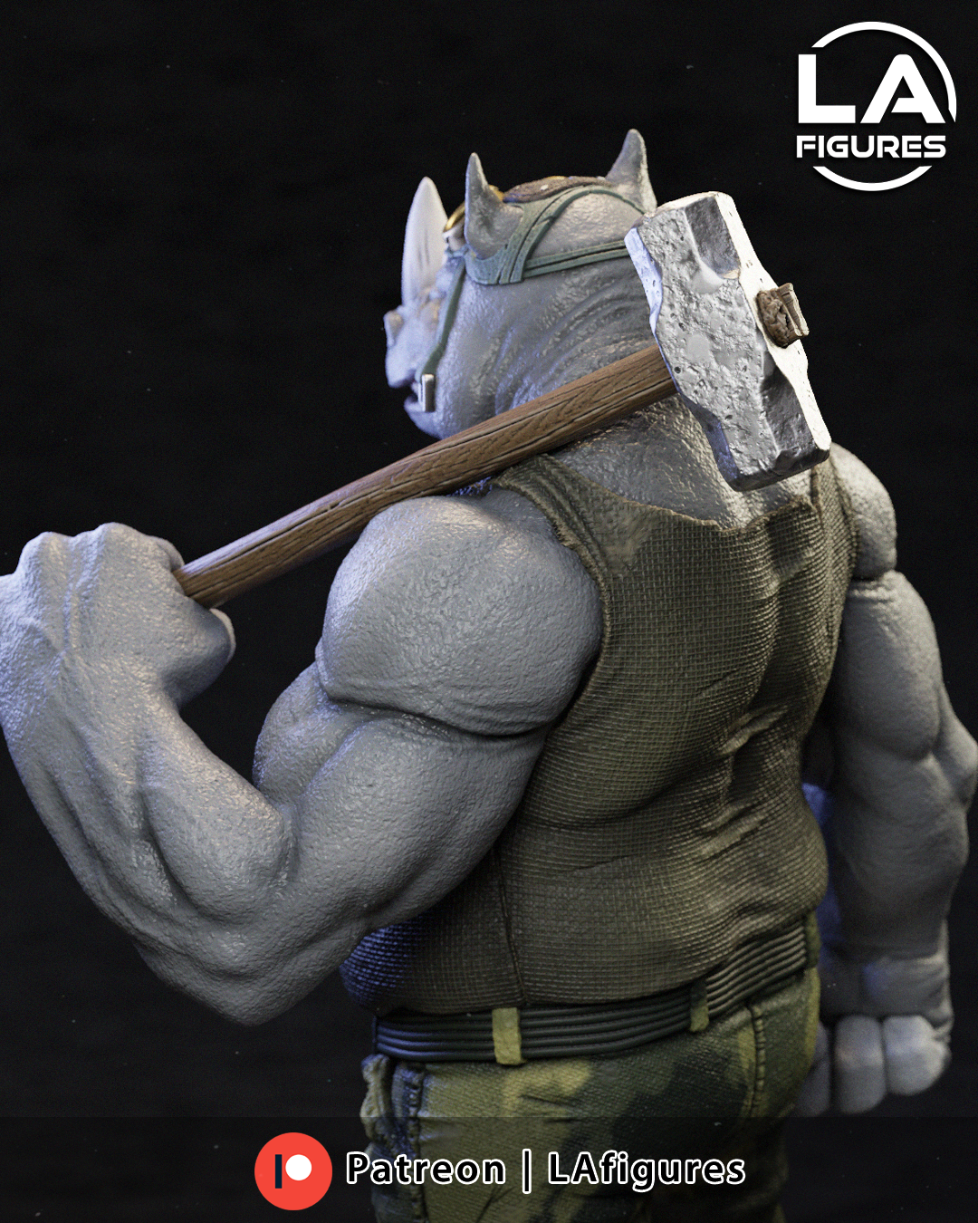 Militant Rhino w/ Sledgehammer - 1/10 Scale Statue
