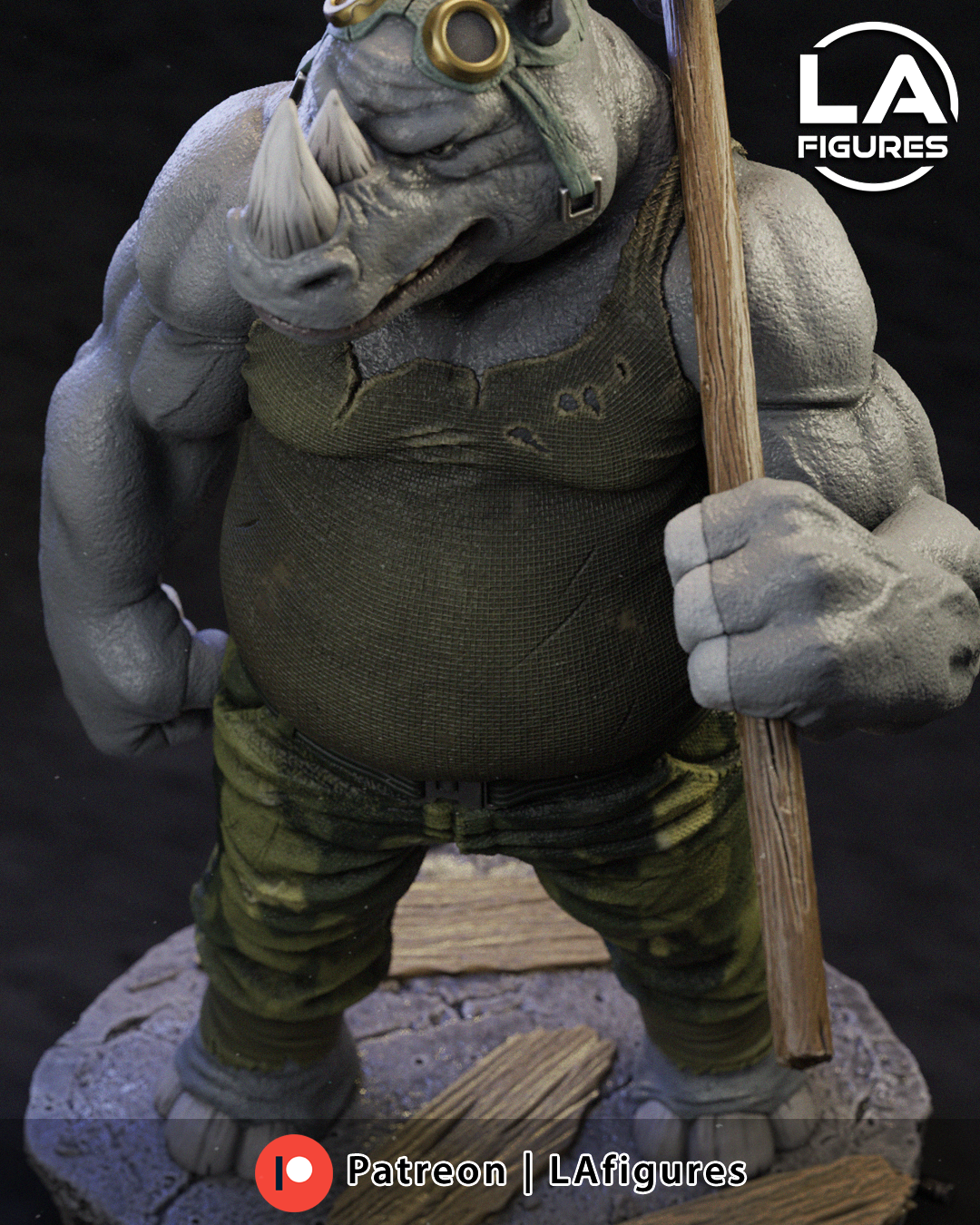 Militant Rhino w/ Sledgehammer - 1/10 Scale Statue