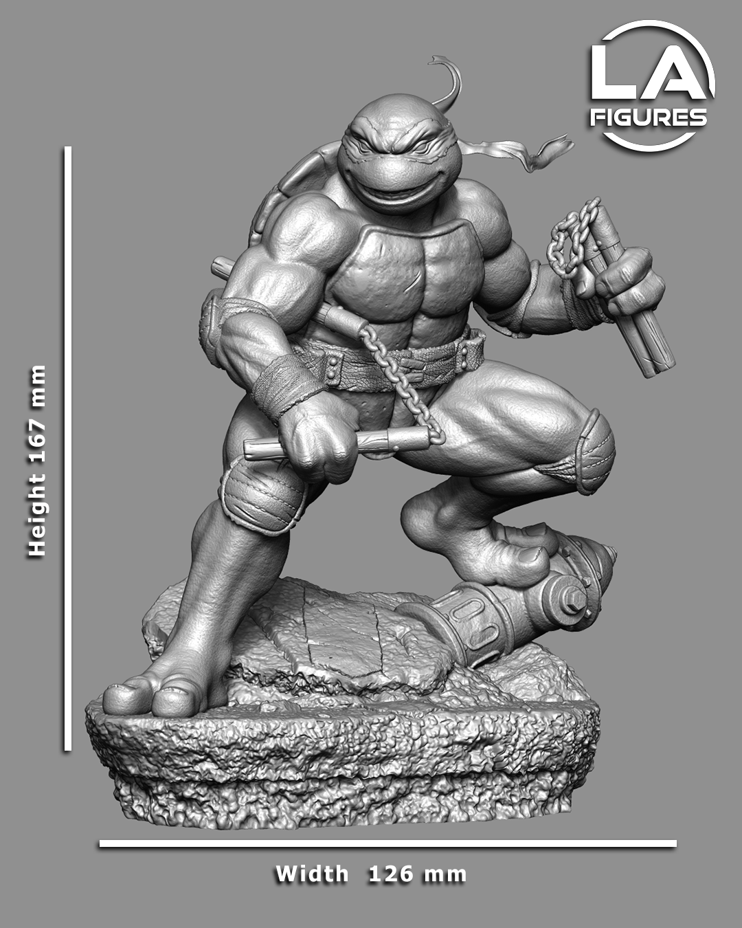 Reptilian Martial Artist M - 1/10 Scale Statue