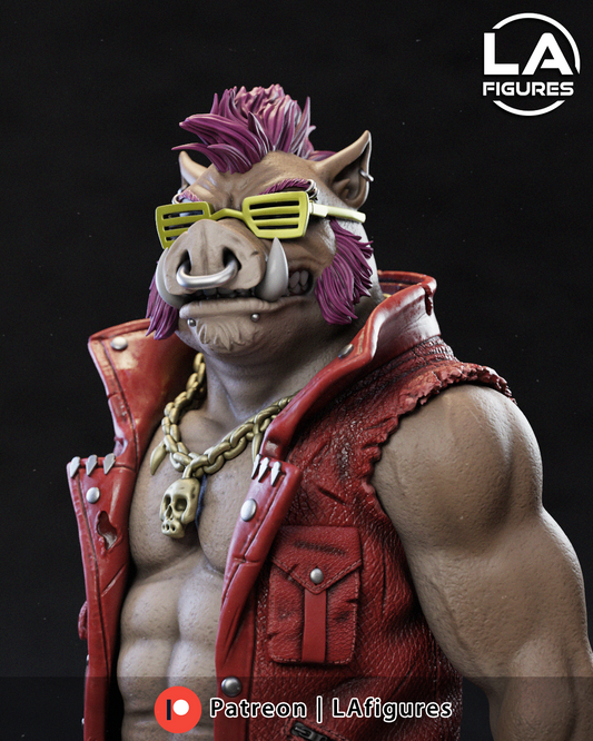 Punk Rock Warthog w/ Chainsaw - 1/10 Scale Statue