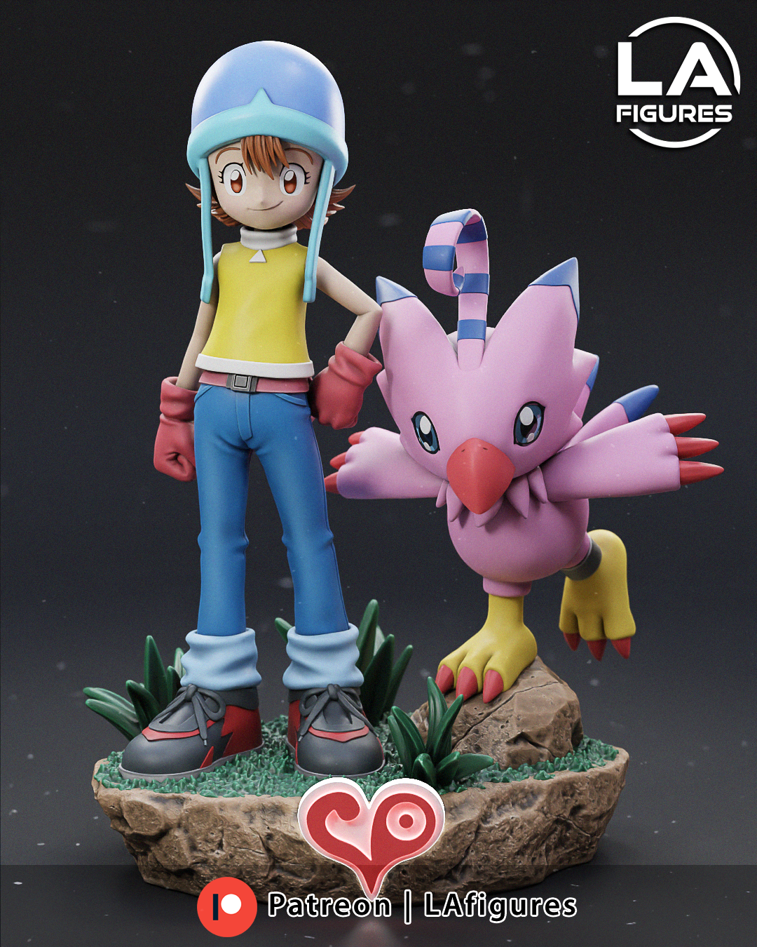 Caring Youth & Bird - 1/10 Scale Statue