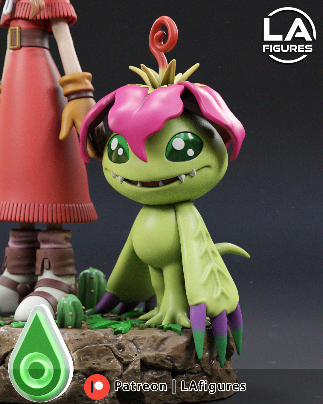 Country Girl and Plant Monstar - 1/10 Scale Statue