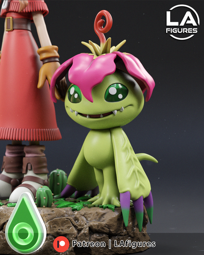 Country Girl and Plant Monstar - 1/10 Scale Statue