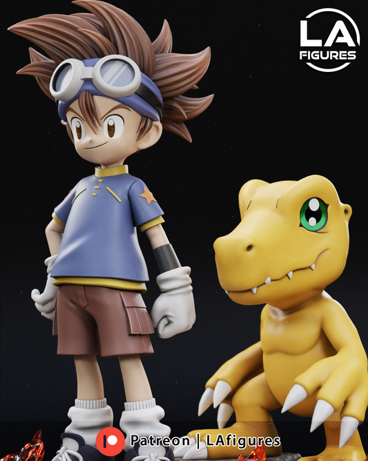 Courageous Kid & Dino - 1/10 Scale Statue