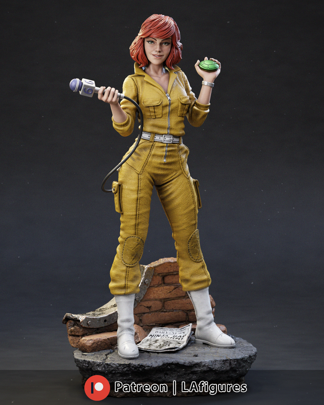 Red Head News Reporter - 1/10 Scale Statue