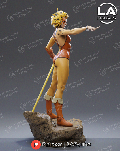 Bo Staff Wielding Cheetah - 1/10 Scale Statue