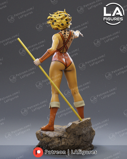 Bo Staff Wielding Cheetah - 1/10 Scale Statue