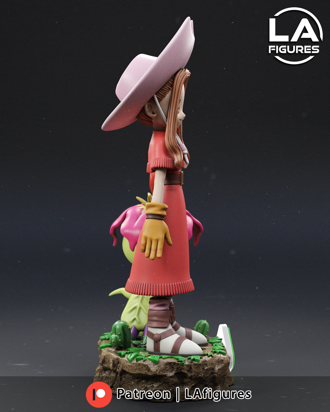 Country Girl and Plant Monstar - 1/10 Scale Statue