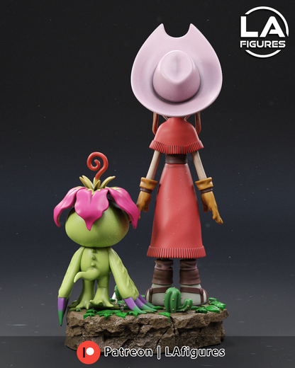 Country Girl and Plant Monstar - 1/10 Scale Statue