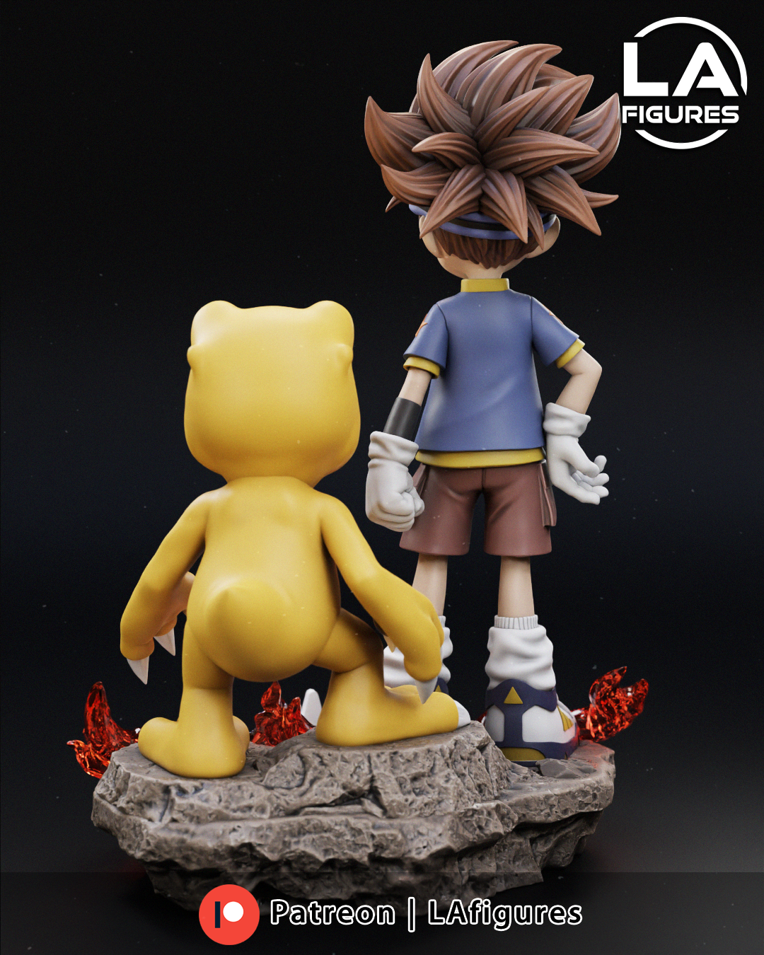 Courageous Kid & Dino - 1/10 Scale Statue