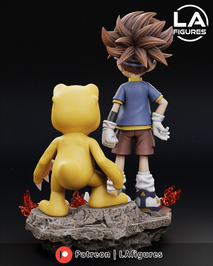 Courageous Kid & Dino - 1/10 Scale Statue