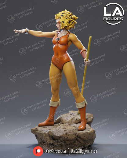 Bo Staff Wielding Cheetah - 1/10 Scale Statue