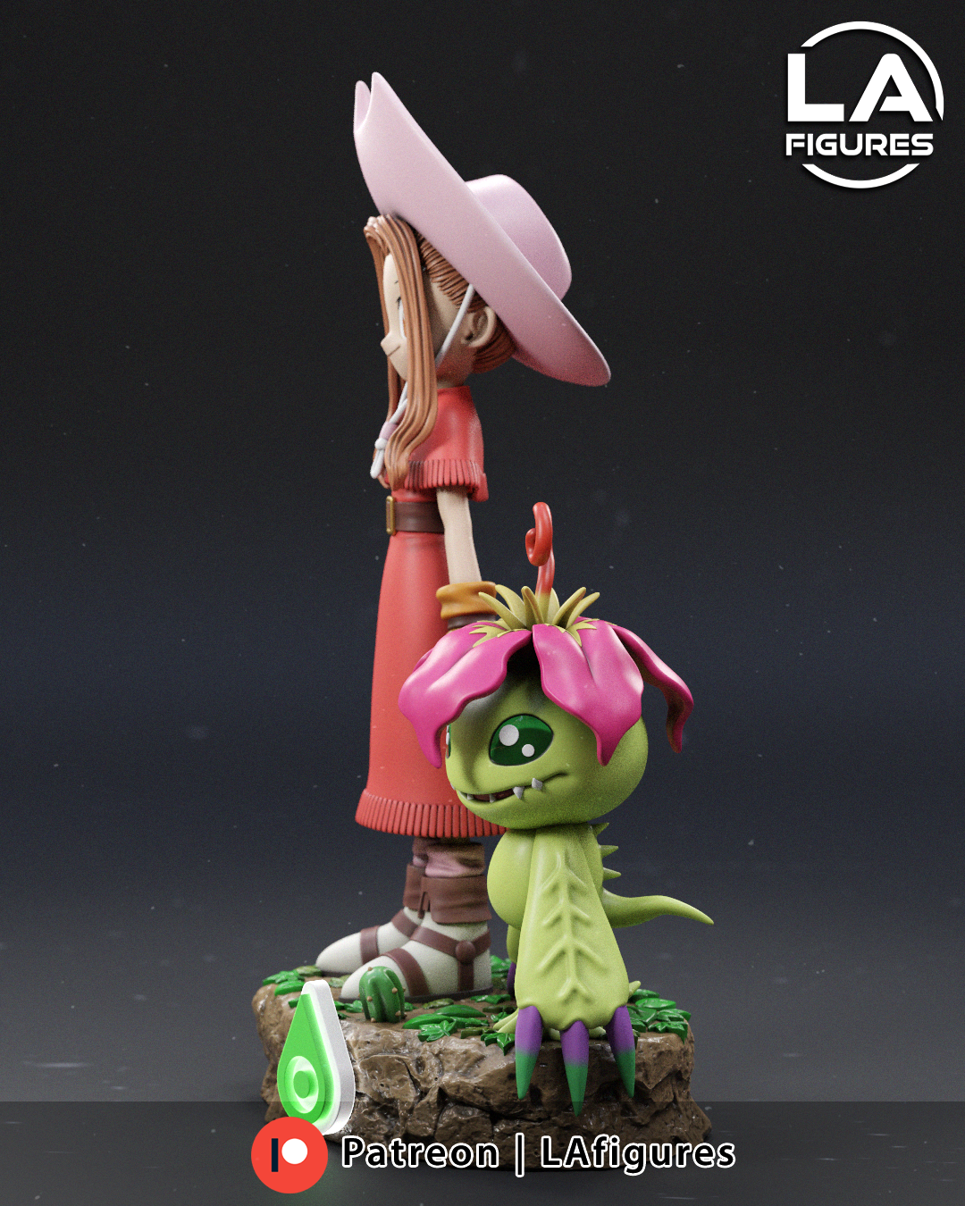 Country Girl and Plant Monstar - 1/10 Scale Statue