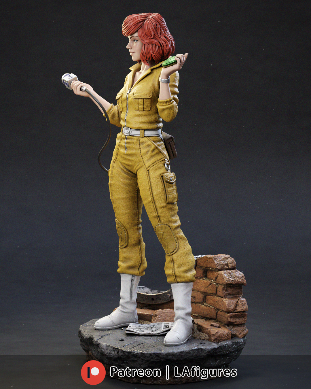 Red Head News Reporter - 1/10 Scale Statue