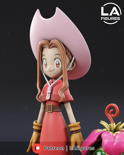 Country Girl and Plant Monstar - 1/10 Scale Statue