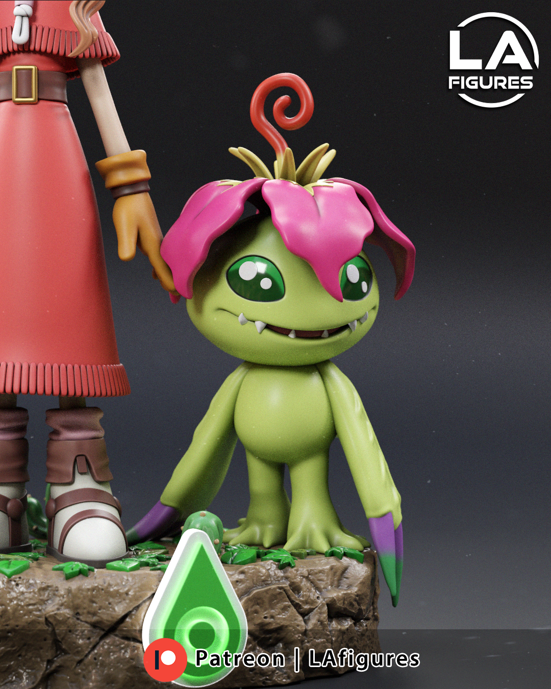 Country Girl and Plant Monstar - 1/10 Scale Statue