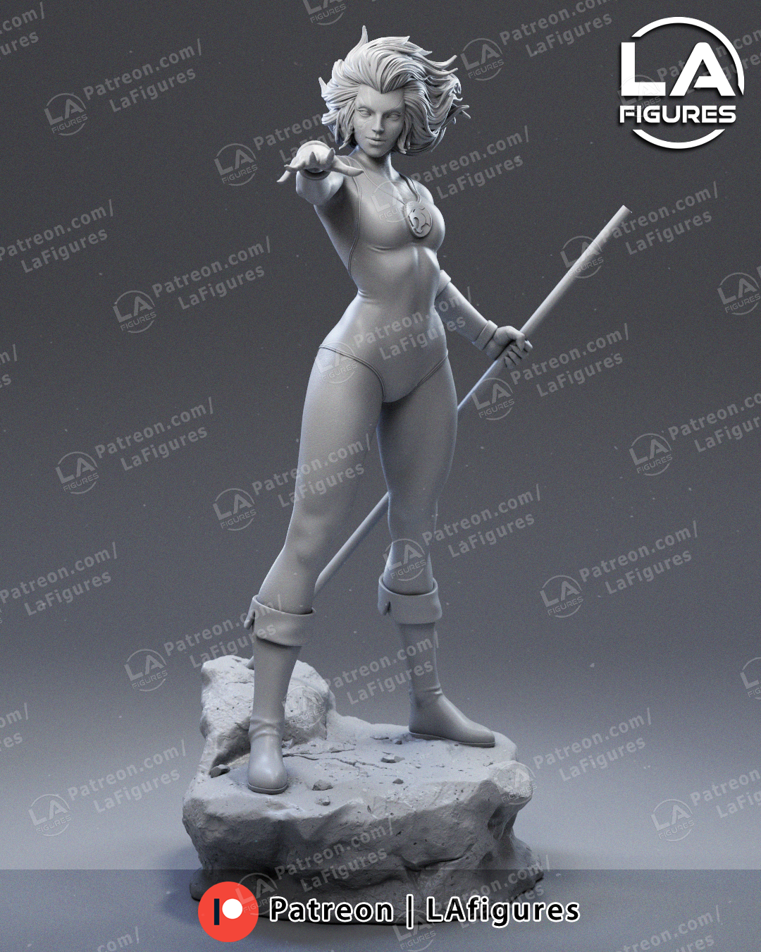 Bo Staff Wielding Cheetah - 1/10 Scale Statue