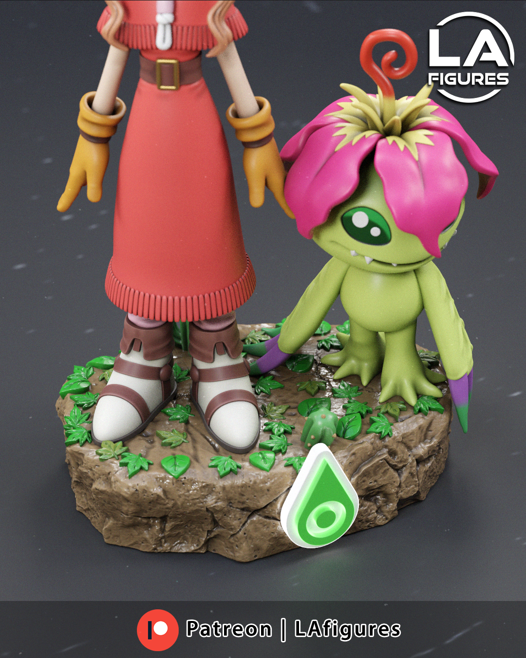 Country Girl and Plant Monstar - 1/10 Scale Statue