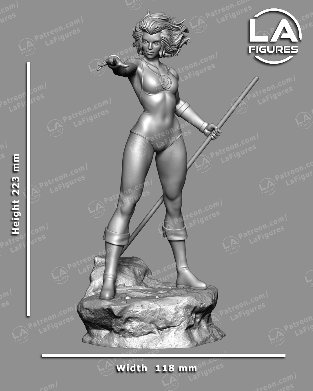 Bo Staff Wielding Cheetah - 1/10 Scale Statue